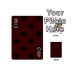 Polka Dots - Black on Bulgarian Rose Red Playing Cards 54 (Mini)
