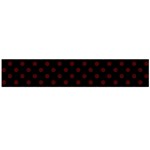 Polka Dots - Bulgarian Rose Red on Black Flano Scarf (Large)