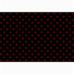Polka Dots - Bulgarian Rose Red on Black Collage 12  x 18 
