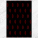 Polka Dots - Bulgarian Rose Red on Black Canvas 12  x 18 