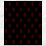 Polka Dots - Bulgarian Rose Red on Black Canvas 20  x 24 