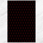 Polka Dots - Bulgarian Rose Red on Black Canvas 24  x 36 