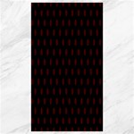 Polka Dots - Bulgarian Rose Red on Black Canvas 40  x 72 