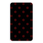 Polka Dots - Bulgarian Rose Red on Black Memory Card Reader (Rectangular)