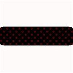 Polka Dots - Bulgarian Rose Red on Black Medium Bar Mat