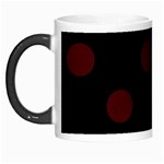 Polka Dots - Bulgarian Rose Red on Black Morph Mug
