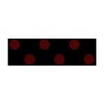 Polka Dots - Bulgarian Rose Red on Black Sticker (Bumper)