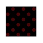 Polka Dots - Bulgarian Rose Red on Black Greeting Card 5  x 7 