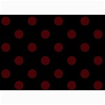 Polka Dots - Bulgarian Rose Red on Black 5  x 7  Photo Cards