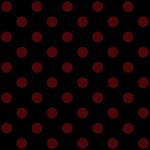 Polka Dots - Bulgarian Rose Red on Black ScrapBook Page 12  x 12 