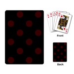 Polka Dots - Bulgarian Rose Red on Black Playing Cards Single Design