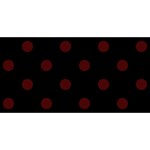 Polka Dots - Bulgarian Rose Red on Black YOU ARE INVITED 3D Greeting Card (8x4)