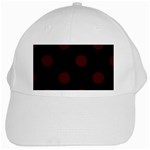 Polka Dots - Bulgarian Rose Red on Black Black Cap