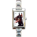 Strong and Brave Rectangular Italian Charm Watch