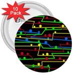 Stay in line 3  Buttons (10 pack) 