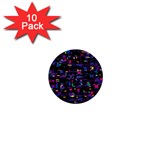 Purple galaxy 1  Mini Buttons (10 pack) 