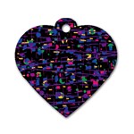 Purple galaxy Dog Tag Heart (Two Sides)