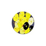 Yellow flock Golf Ball Marker (4 pack)