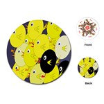 Yellow flock Playing Cards (Round) 