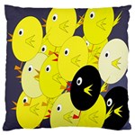Yellow flock Large Flano Cushion Case (Two Sides)