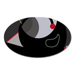 Gray bird Oval Magnet