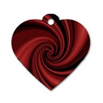Elegant red twist Dog Tag Heart (Two Sides)
