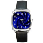 Blue decorative twist Square Metal Watch