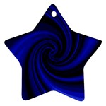 Blue decorative twist Star Ornament (Two Sides) 