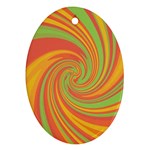 Green and orange twist Oval Ornament (Two Sides)