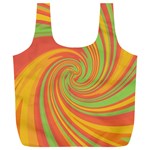 Green and orange twist Full Print Recycle Bags (L) 