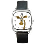 Giraffe  Square Metal Watch