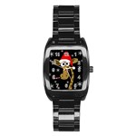 Christmas giraffe Stainless Steel Barrel Watch