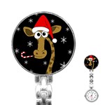 Christmas giraffe Stainless Steel Nurses Watch