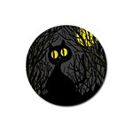 Black cat - Halloween Magnet 3  (Round)