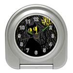 Black cat - Halloween Travel Alarm Clocks