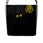Black cat - Halloween Flap Messenger Bag (L) 