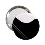 White and black abstraction 2.25  Handbag Mirrors