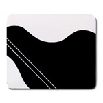White and black abstraction Large Mousepads