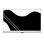 White and black abstraction Business Card Holders