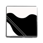 White and black abstraction Memory Card Reader (Square)