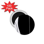 White and black 2 1.75  Magnets (100 pack) 