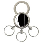 White and black 2 3-Ring Key Chains