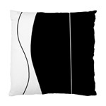White and black 2 Standard Cushion Case (One Side)