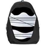 White and black waves Backpack Bag