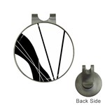 White and Black  Hat Clips with Golf Markers