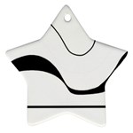 Waves - black and white Ornament (Star) 