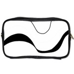 Waves - black and white Toiletries Bags 2-Side