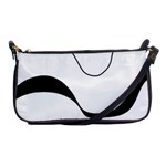 Waves - black and white Shoulder Clutch Bags