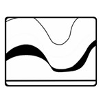 Waves - black and white Double Sided Fleece Blanket (Small) 