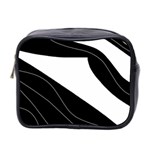 White and black decorative design Mini Toiletries Bag 2-Side